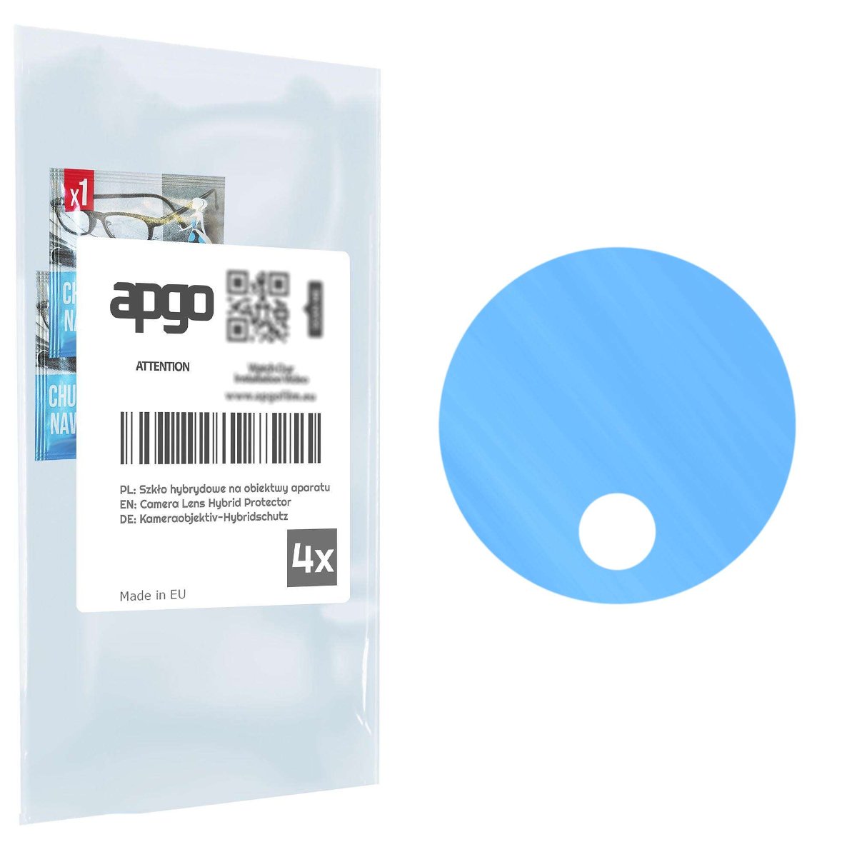 4x Szkło hybrydowe na aparat obiektyw kamerę 9H do Doogee X95 - apgo hybrid Camera Lens Protector