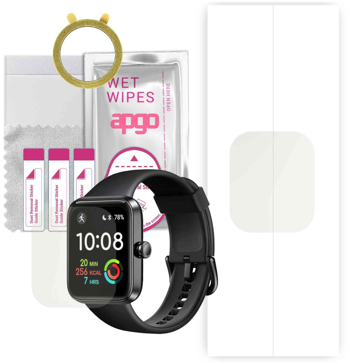 1x Folia hydrożelowa MATOWA do Aeac ID207  - apgo Smartwatch Hydrogel MATTE Protection Ochrona na ekran smartwatcha
