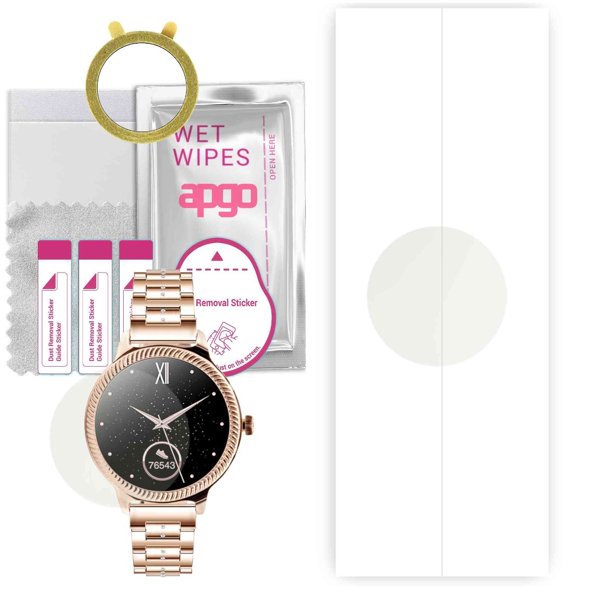 1x Folia hydrożelowa MATOWA do Watchmark Fashion Active - apgo Smartwatch Hydrogel MATTE Protection Ochrona na ekran smartwatcha