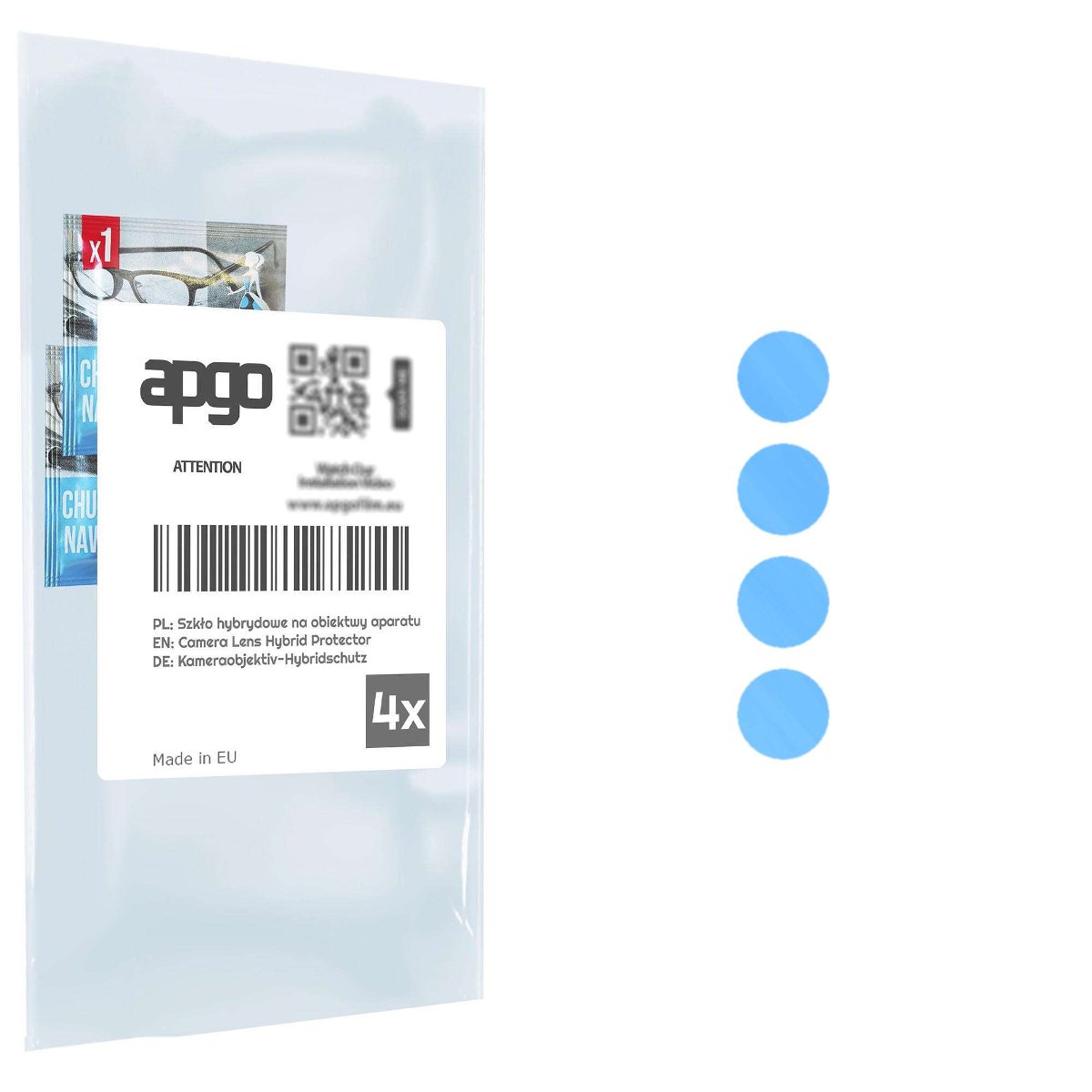 4x Szkło hybrydowe na aparat obiektyw kamerę 9H do Oppo Reno 4 Pro CPH2109 - apgo hybrid Camera Lens Protector