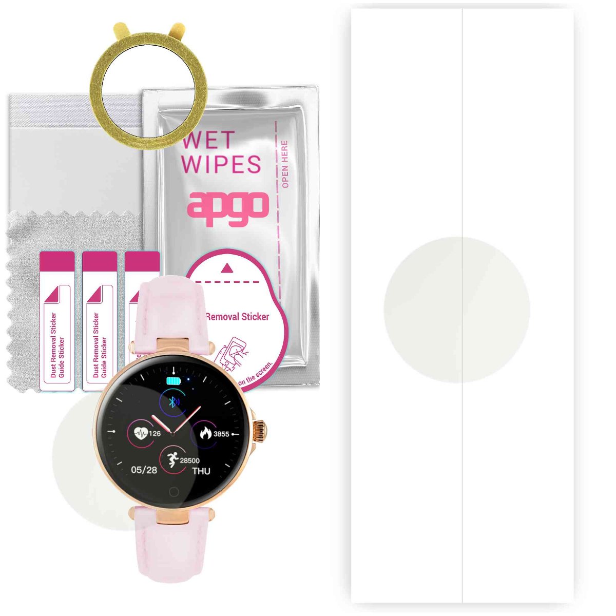 1x Folia hydrożelowa MATOWA do Watchmark Fashionwatch WR6 - apgo Smartwatch Hydrogel MATTE Protection Ochrona na ekran smartwatcha