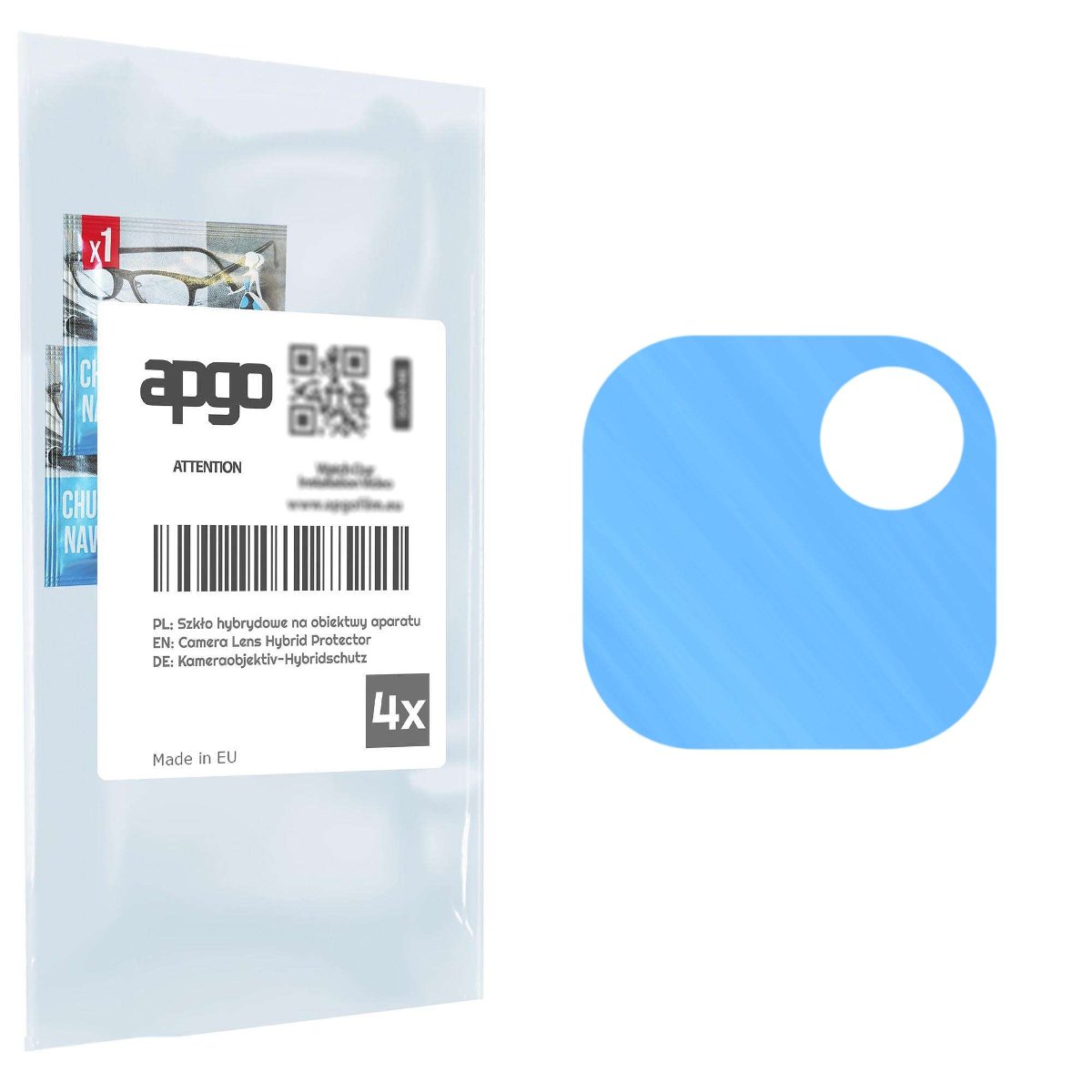 4x Szkło hybrydowe na aparat obiektyw kamerę 9H do Motorola One 5G Ace - apgo hybrid Camera Lens Protector