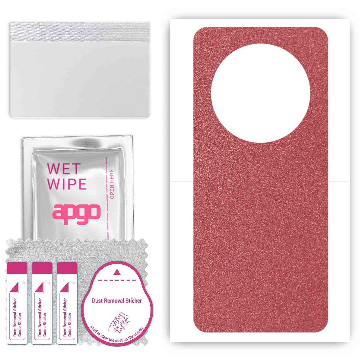 Folia naklejka skórka strukturalna na TYŁ do Honor Magic5 Ultimate -  Różowy Pastel Matowy Chropowaty Baranek - apgo SKINS