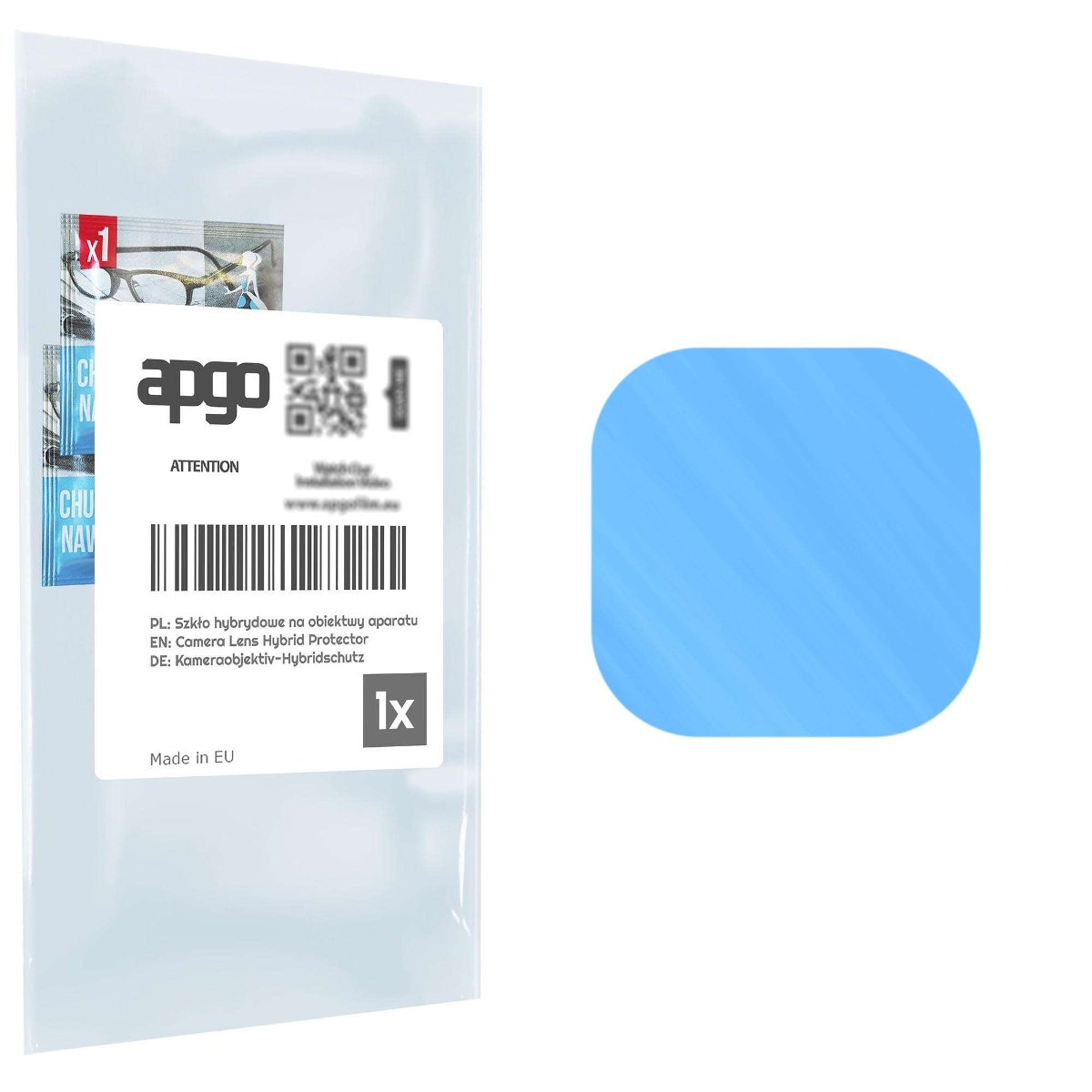 1x Szkło hybrydowe na aparat obiektyw kamerę 9H do Oppo A73 2020 - apgo hybrid Camera Lens Protector