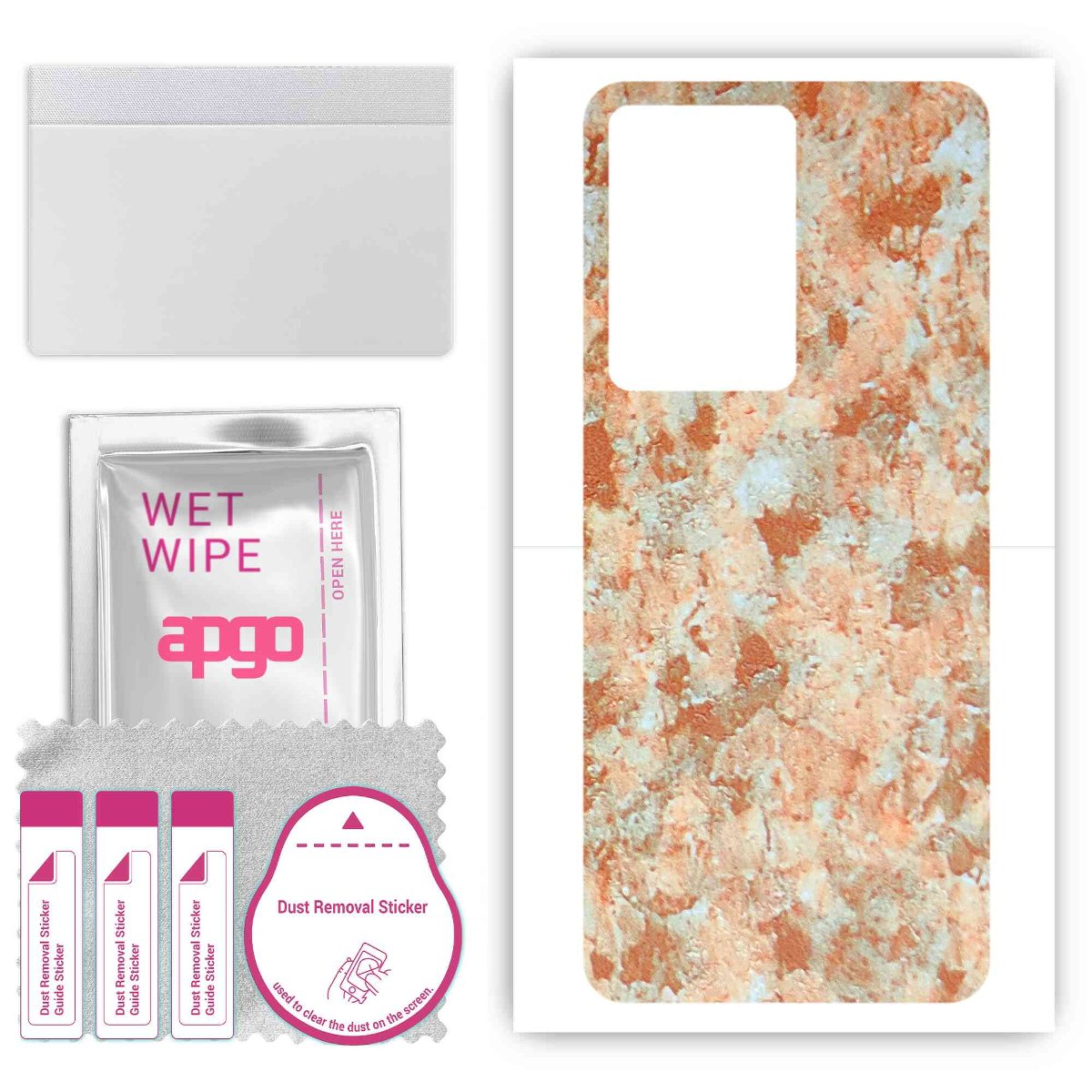 Folia naklejka skórka strukturalna na TYŁ do ZTE Tiabji A41 Pro -  Kamień Piaskowiec - apgo SKINS