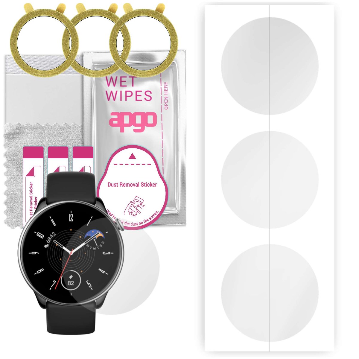 3x Folia hydrożelowa do Amazfit GTR Mini - apgo Smartwatch Hydrogel Protection Ochrona na ekran smartwatcha