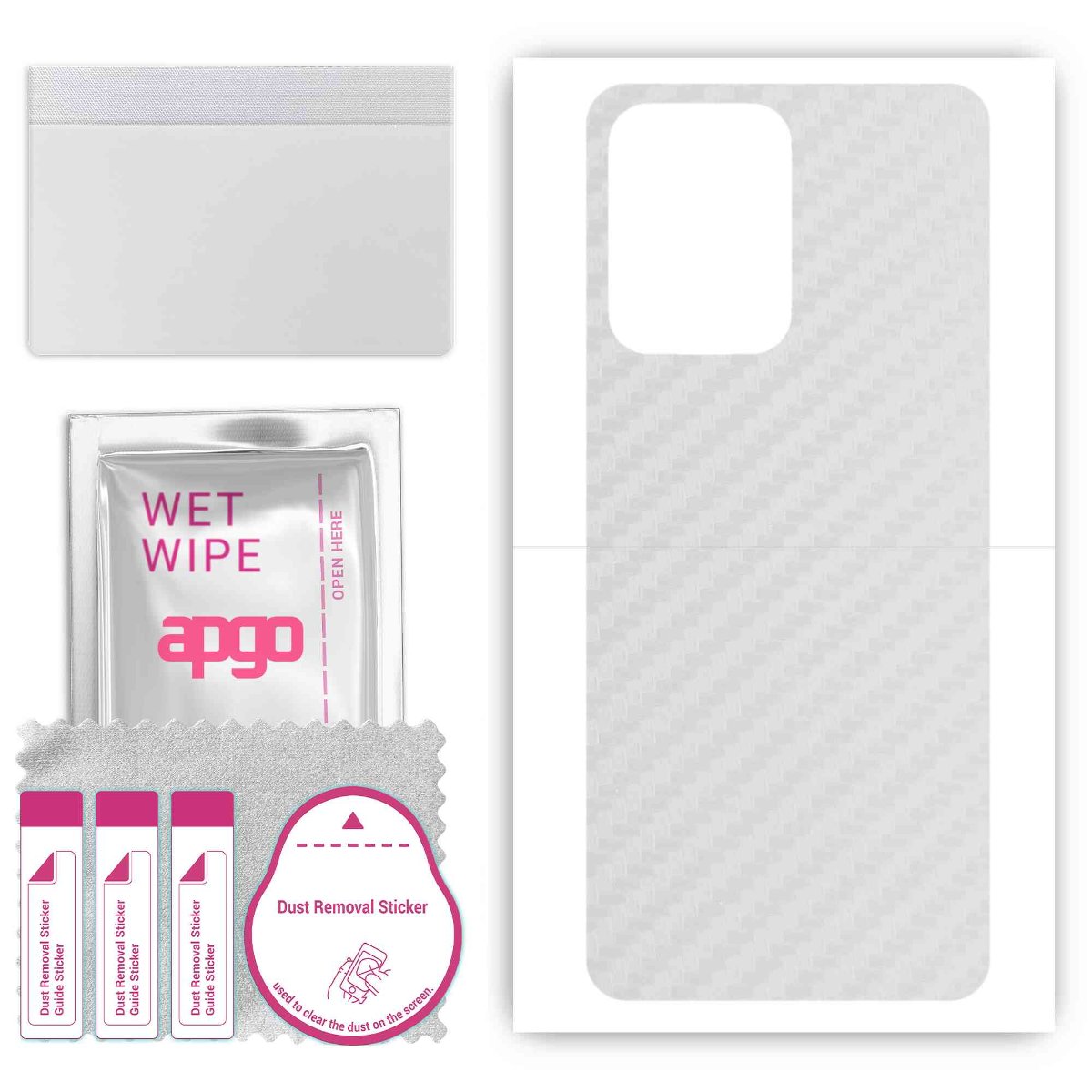 Folia naklejka skórka strukturalna na TYŁ do Vivo Y02t -  Carbon Przezroczysty - apgo SKINS