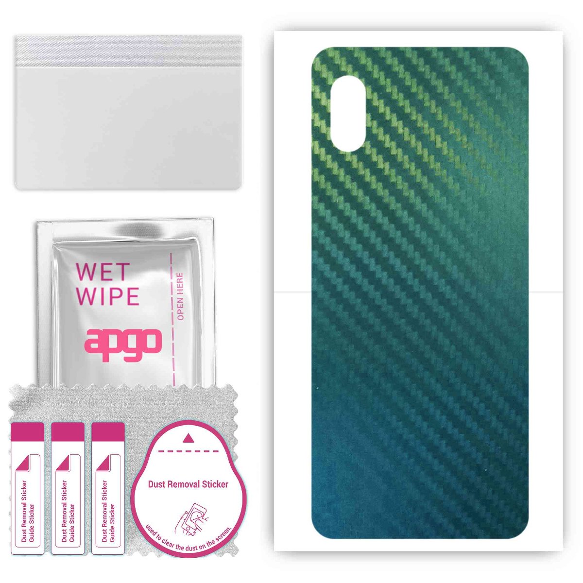 Folia naklejka skórka strukturalna na TYŁ do Samsung Galaxy A21 SC-42A -  Carbon Kameleon CAKA1 - apgo SKINS