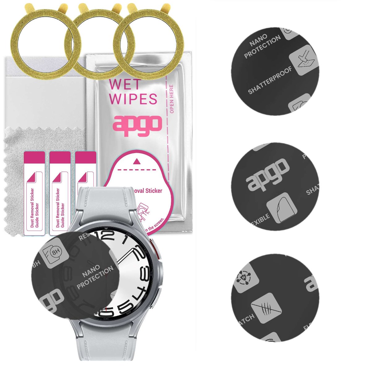 3x Szkło Hybrydowe MATOWE do Samsung Galaxy Watch Classic 6 47mm