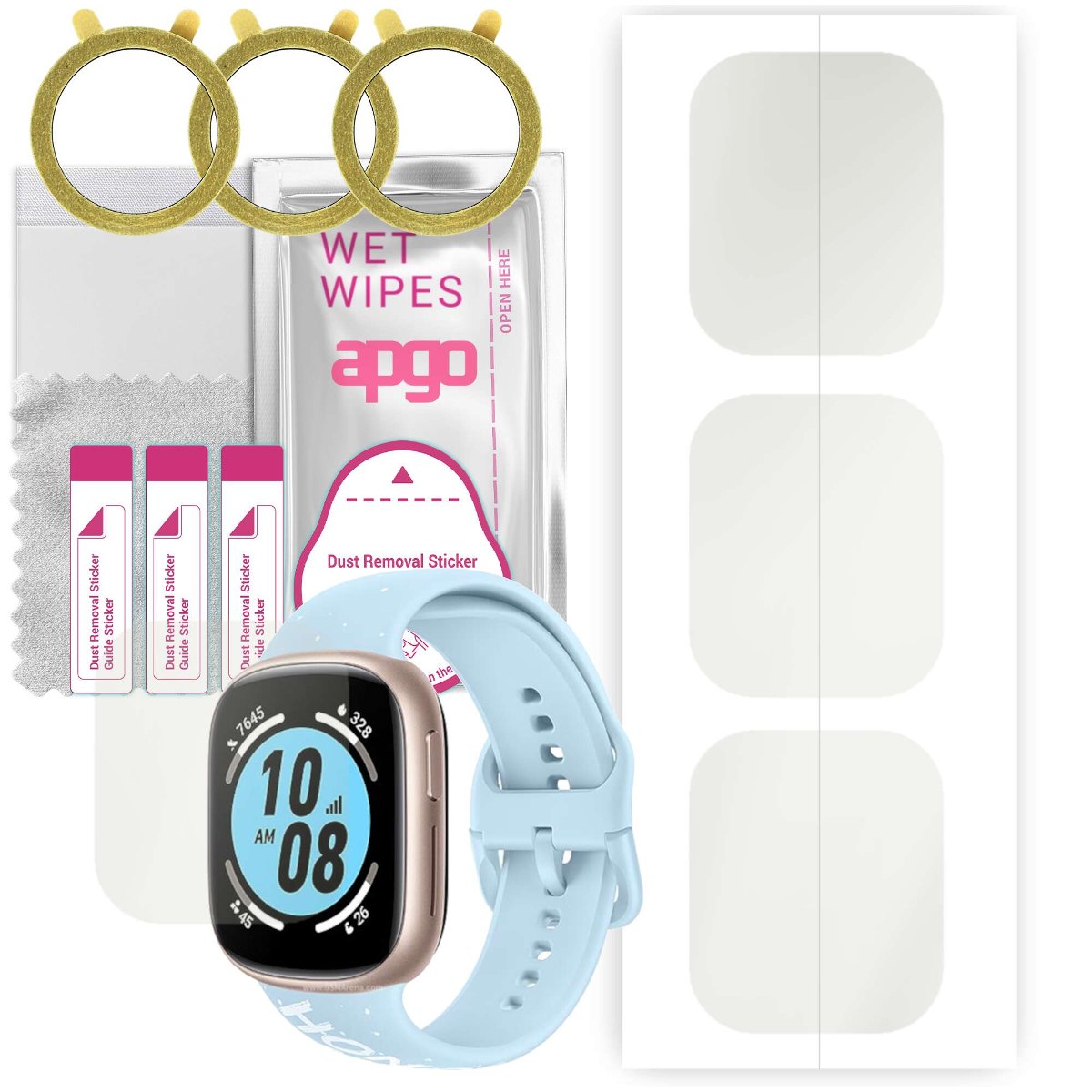 3x Folia hydrożelowa MATOWA do Honor Magic Watch 4 - apgo Smartwatch Hydrogel MATTE Protection Ochrona na ekran smartwatcha