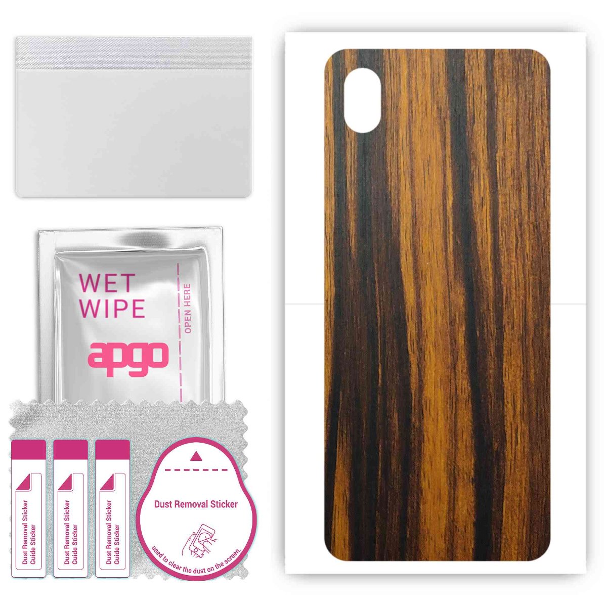 Folia naklejka skórka strukturalna na TYŁ do Samsung Galaxy A3 Core -  Drewno Tygrysie - apgo SKINS