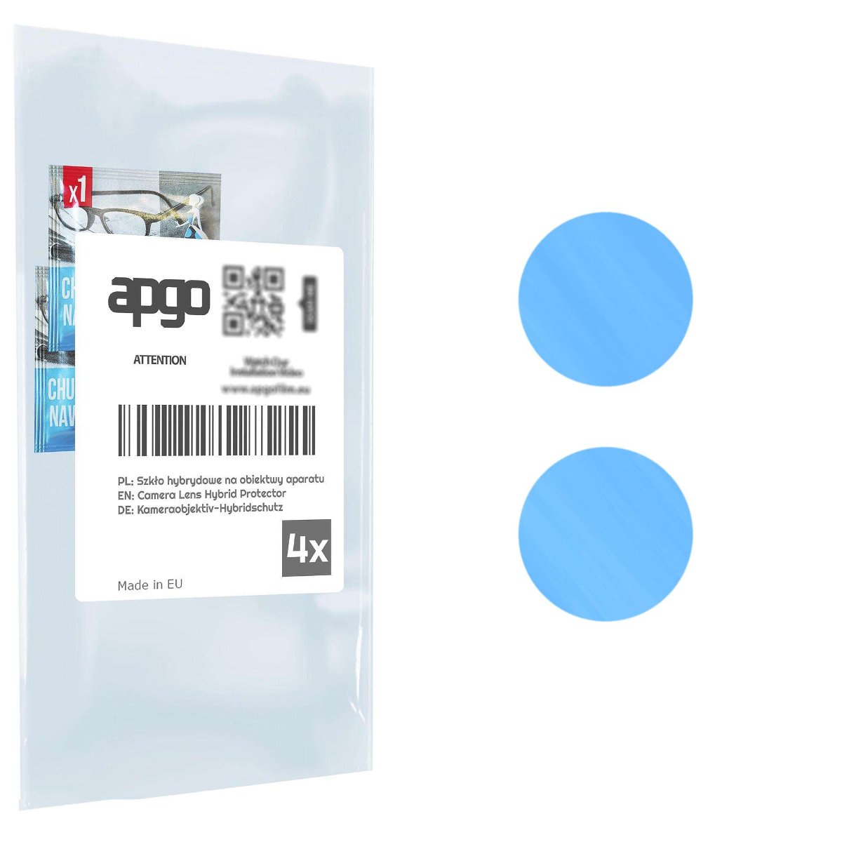 4x Szkło hybrydowe na aparat obiektyw kamerę 9H do Oppo A77 5G - apgo hybrid Camera Lens Protector