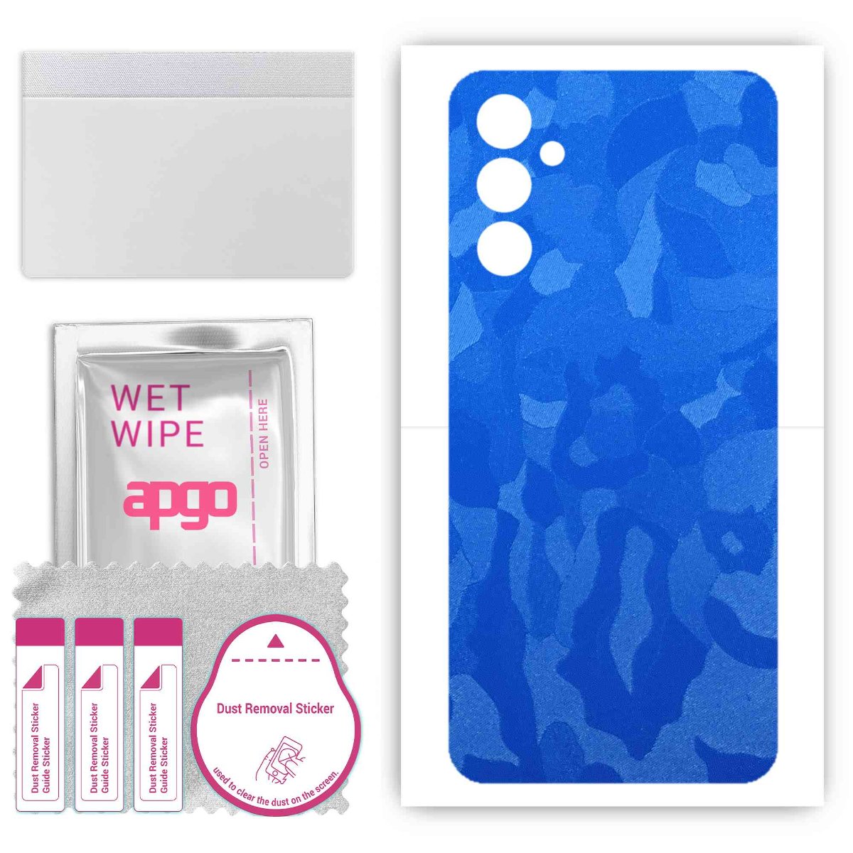 Folia naklejka skórka strukturalna na TYŁ do Samsung Galaxy F54 -  Moro | Camo Niebieski - apgo SKINS