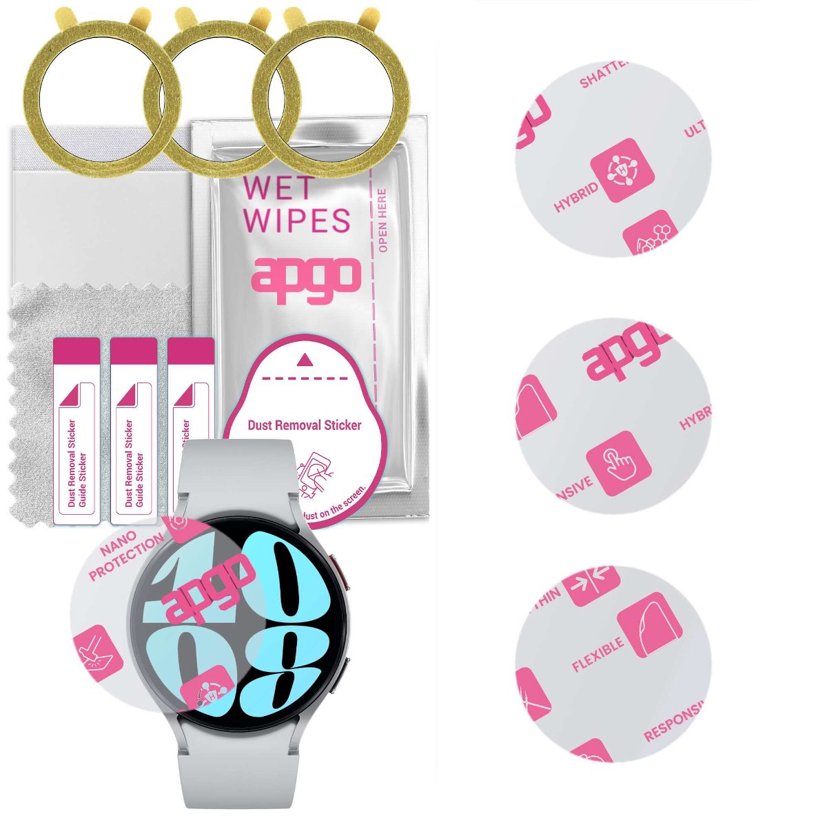 3x Szkło Hybrydowe do Samsung Galaxy Watch 6 44mm