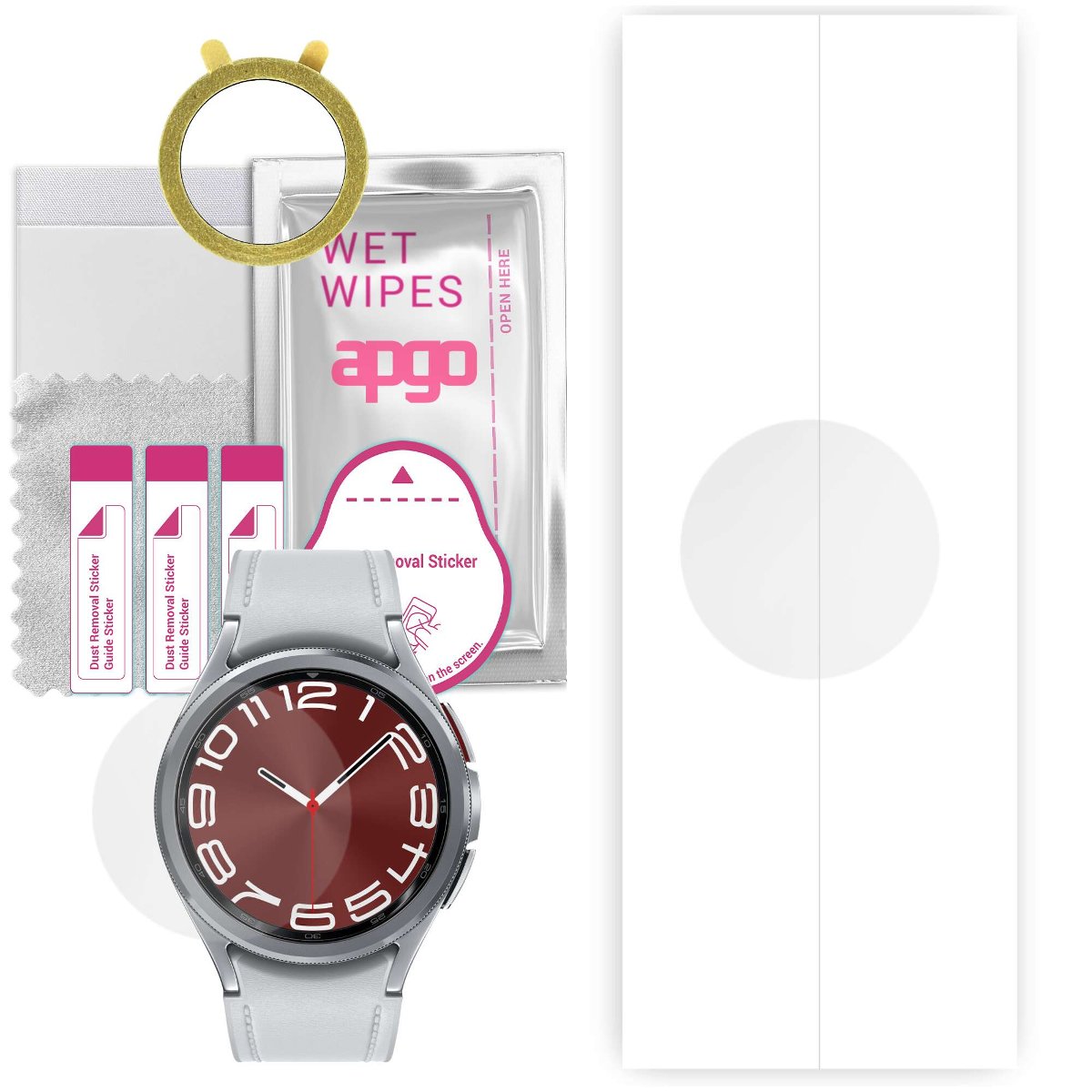 1x Folia hydrożelowa do Samsung Galaxy Watch Classic 6 43mm - apgo Smartwatch Hydrogel Protection Ochrona na ekran smartwatcha