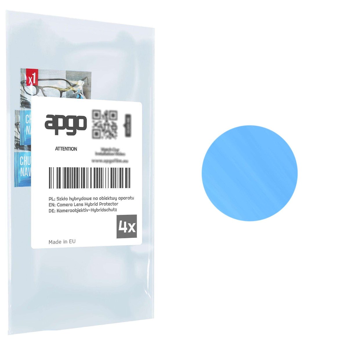 4x Szkło hybrydowe na aparat obiektyw kamerę 9H do Xiaomi Civi 3 - apgo hybrid Camera Lens Protector