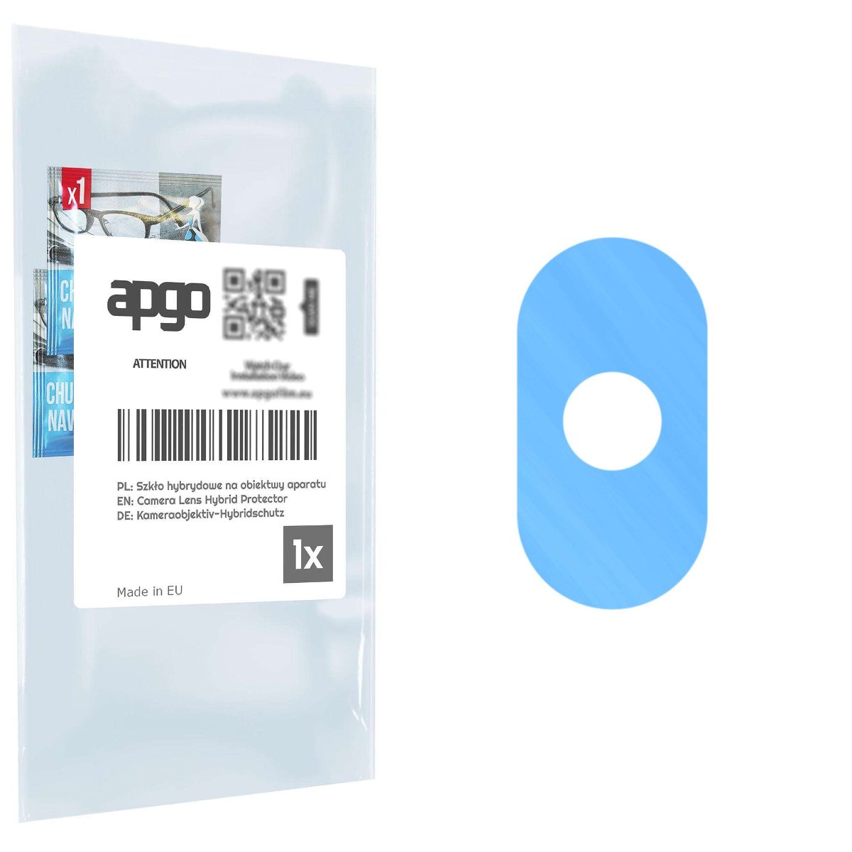 1x Szkło hybrydowe na aparat obiektyw kamerę 9H do Huawei Enjoy 50 - apgo hybrid Camera Lens Protector