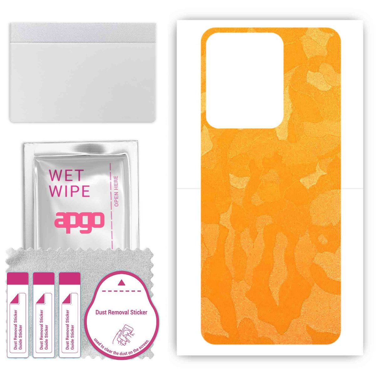 Folia naklejka skórka strukturalna na TYŁ do Vivo Y78m -  Moro | Camo Żółty - apgo SKINS