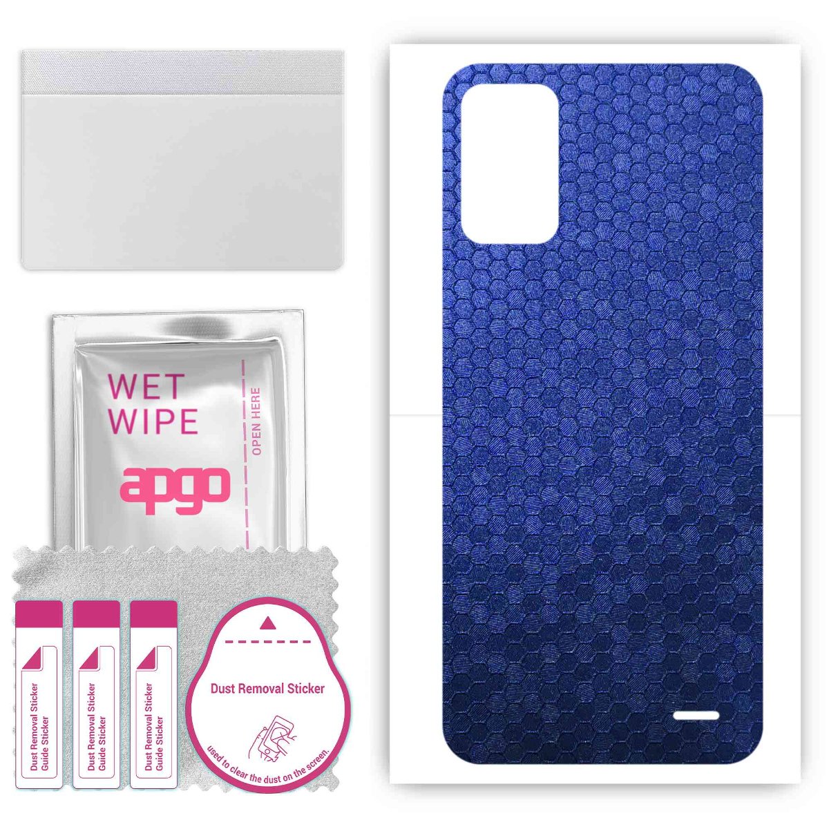 Folia naklejka skórka strukturalna na TYŁ do ZTE Voyage 30 4G -  Plaster Miodu Niebieski - apgo SKINS