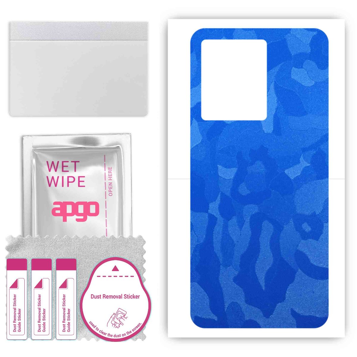 Folia naklejka skórka strukturalna na TYŁ do Vivo IQOO 10 -  Moro | Camo Niebieski - apgo SKINS