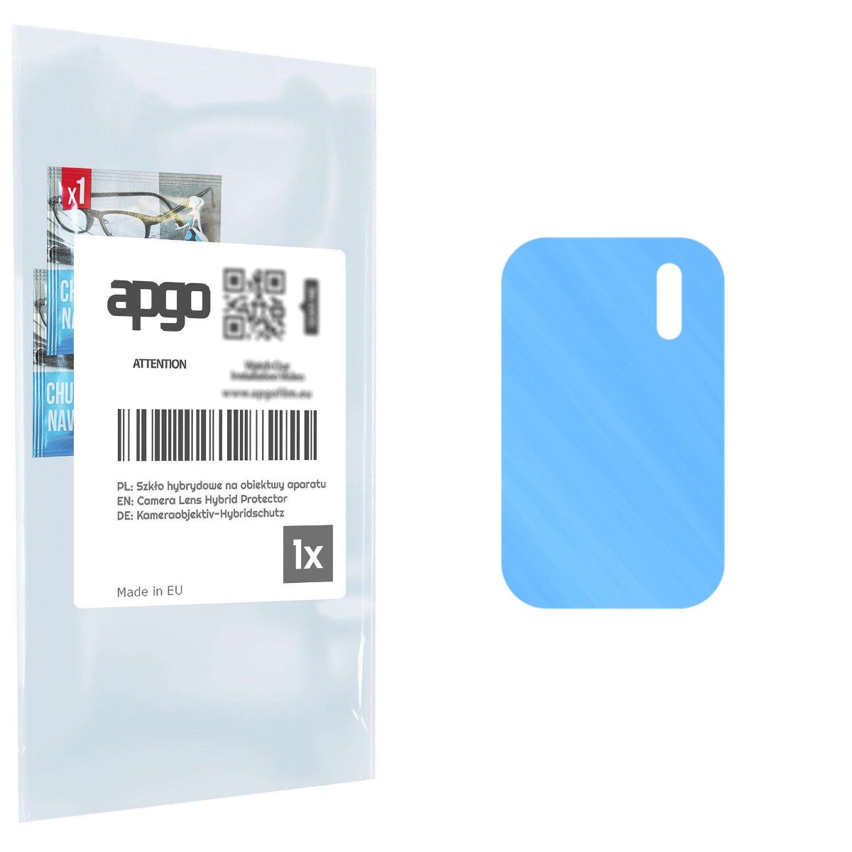 1x Szkło hybrydowe na aparat obiektyw kamerę 9H do ZTE Blade a72 - apgo hybrid Camera Lens Protector