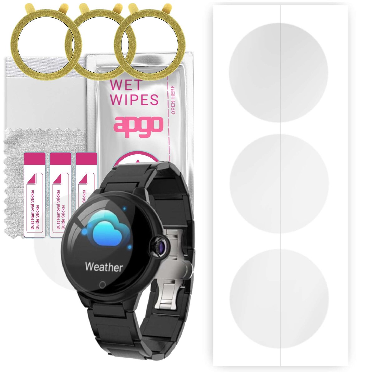 3x Folia hydrożelowa do Garett Women Karen - apgo Smartwatch Hydrogel Protection Ochrona na ekran smartwatcha