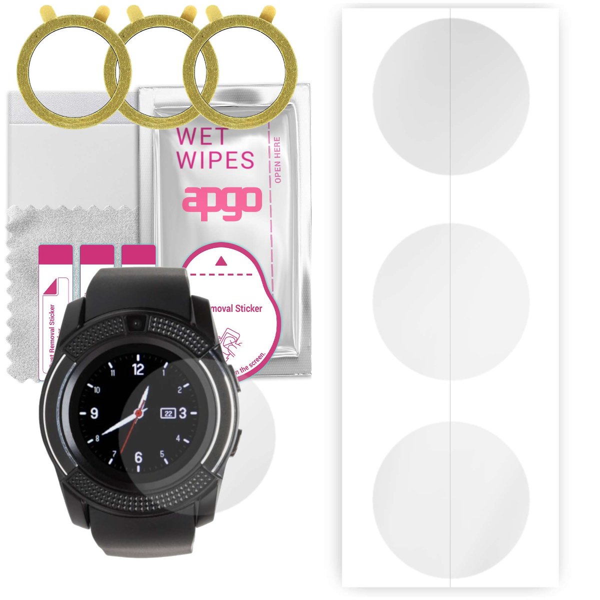 3x Folia hydrożelowa do Garett G11 - apgo Smartwatch Hydrogel Protection Ochrona na ekran smartwatcha