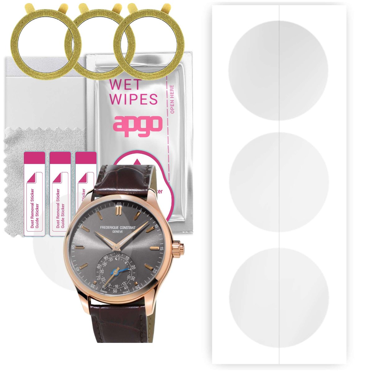 3x Folia hydrożelowa do Frederique Constant Vitality Ladies Hybrid Smartwatch - apgo Smartwatch Hydrogel Protection Ochrona na ekran smartwatcha