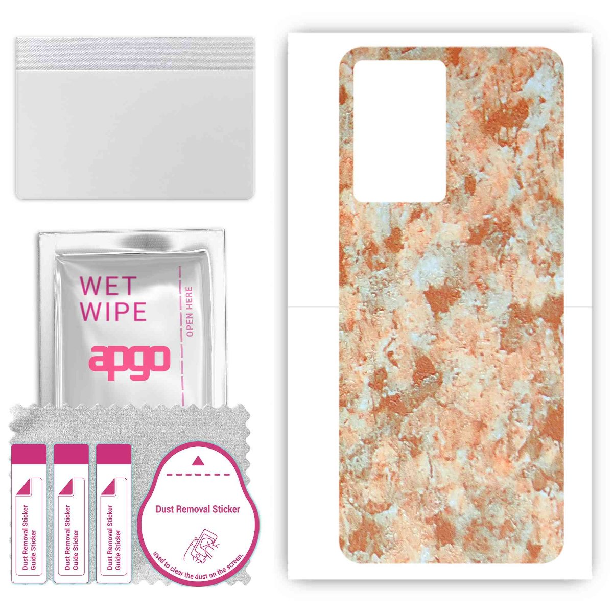 Folia naklejka skórka strukturalna na TYŁ do OnePlus Nord N20 SE -  Kamień Piaskowiec - apgo SKINS