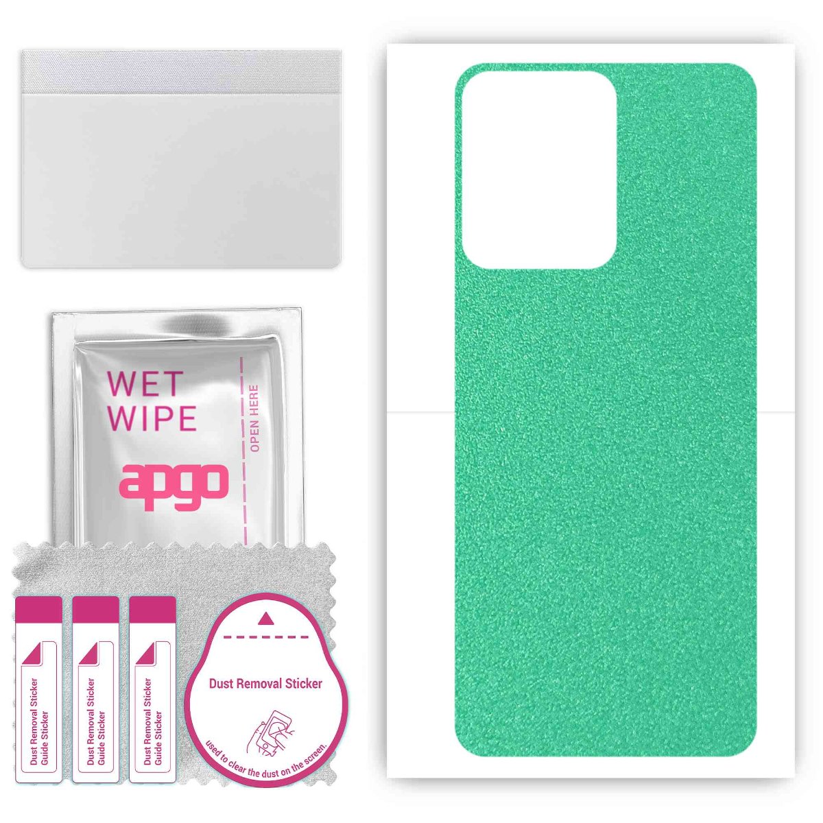 Folia naklejka skórka strukturalna na TYŁ do Vivo Y77E -  Seledynowy Pastel Matowy Chropowaty Baranek - apgo SKINS