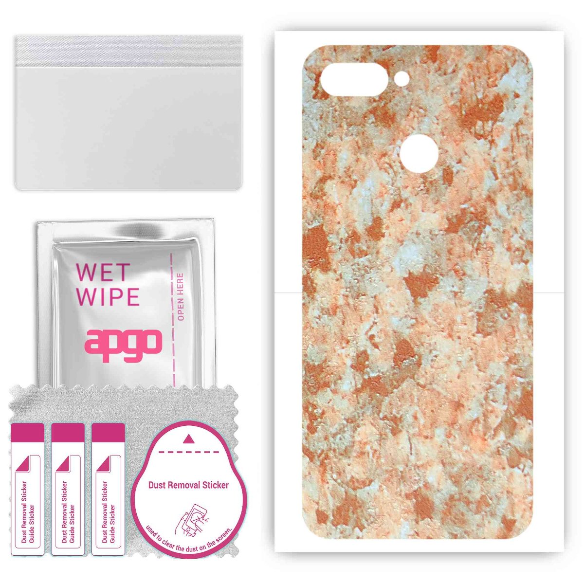 Folia naklejka skórka strukturalna na TYŁ do Oppo A11k -  Kamień Piaskowiec - apgo SKINS