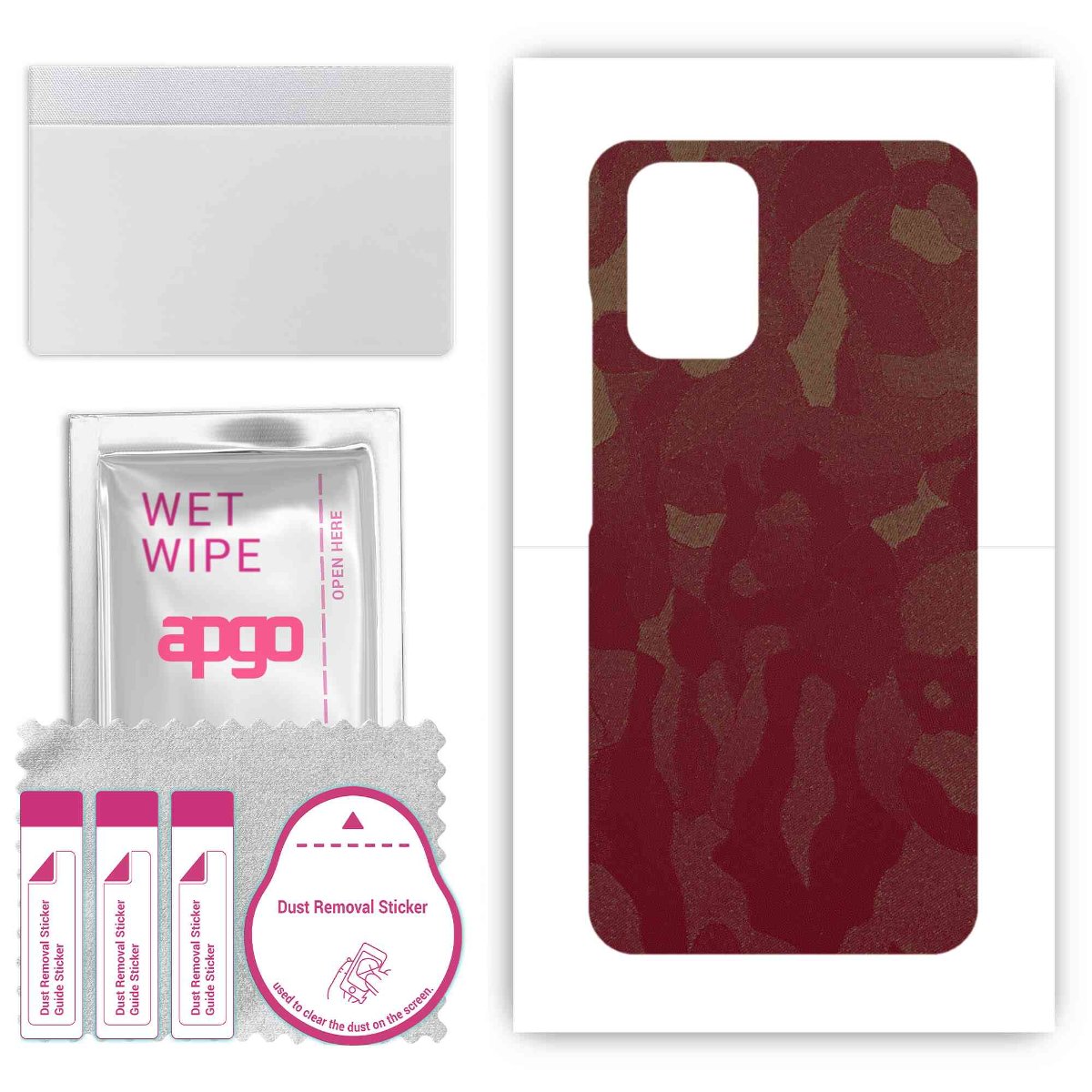 Folia naklejka skórka strukturalna na TYŁ do Xiaomi Poco M5s -  Moro | Camo Bordowy - apgo SKINS