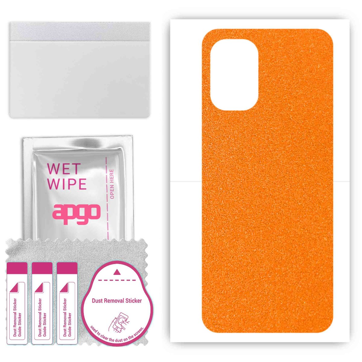 Folia naklejka skórka strukturalna na TYŁ do Nokia G60 5G -  Pomarańczowy Pastel Matowy Chropowaty Baranek - apgo SKINS