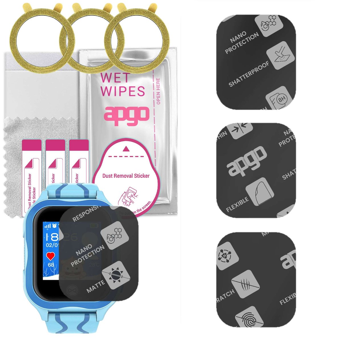 3x Szkło Hybrydowe MATOWE do Forever Kids Watch See Me KW-300