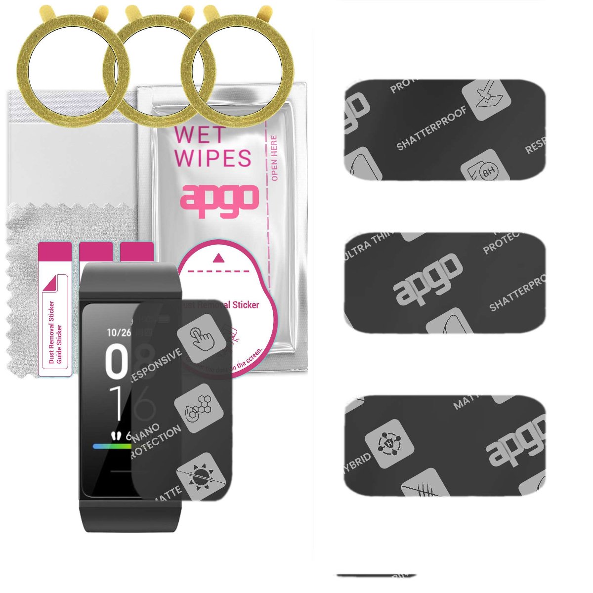 3x Szkło Hybrydowe MATOWE do Xiaomi Mi Band 4C