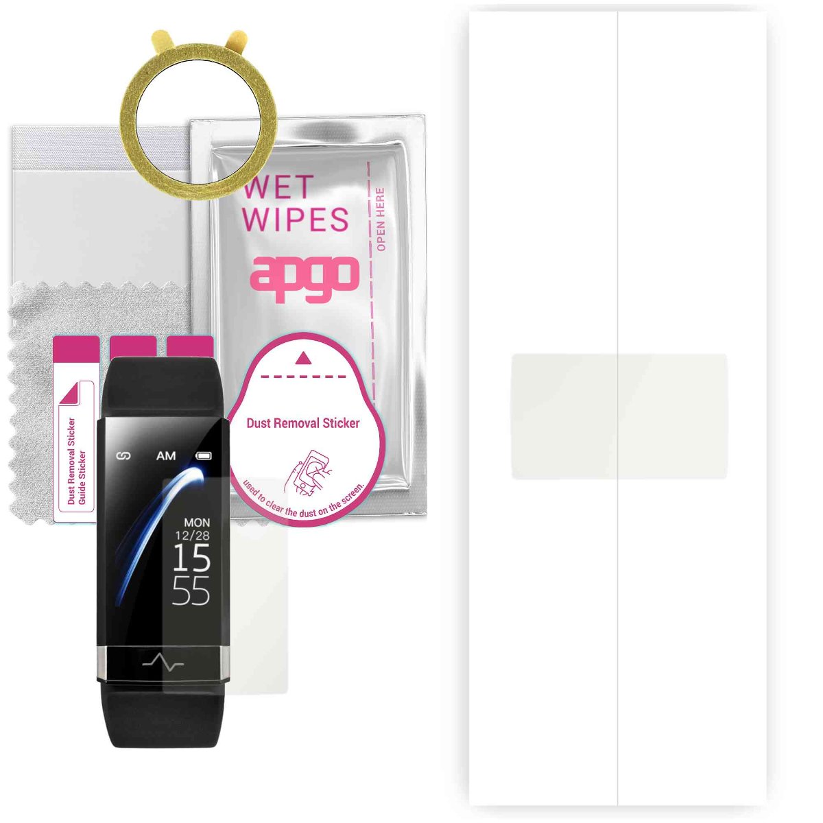 1x Folia hydrożelowa MATOWA do Watchmark Kardiowatch WV19 - apgo Smartwatch Hydrogel MATTE Protection Ochrona na ekran smartwatcha