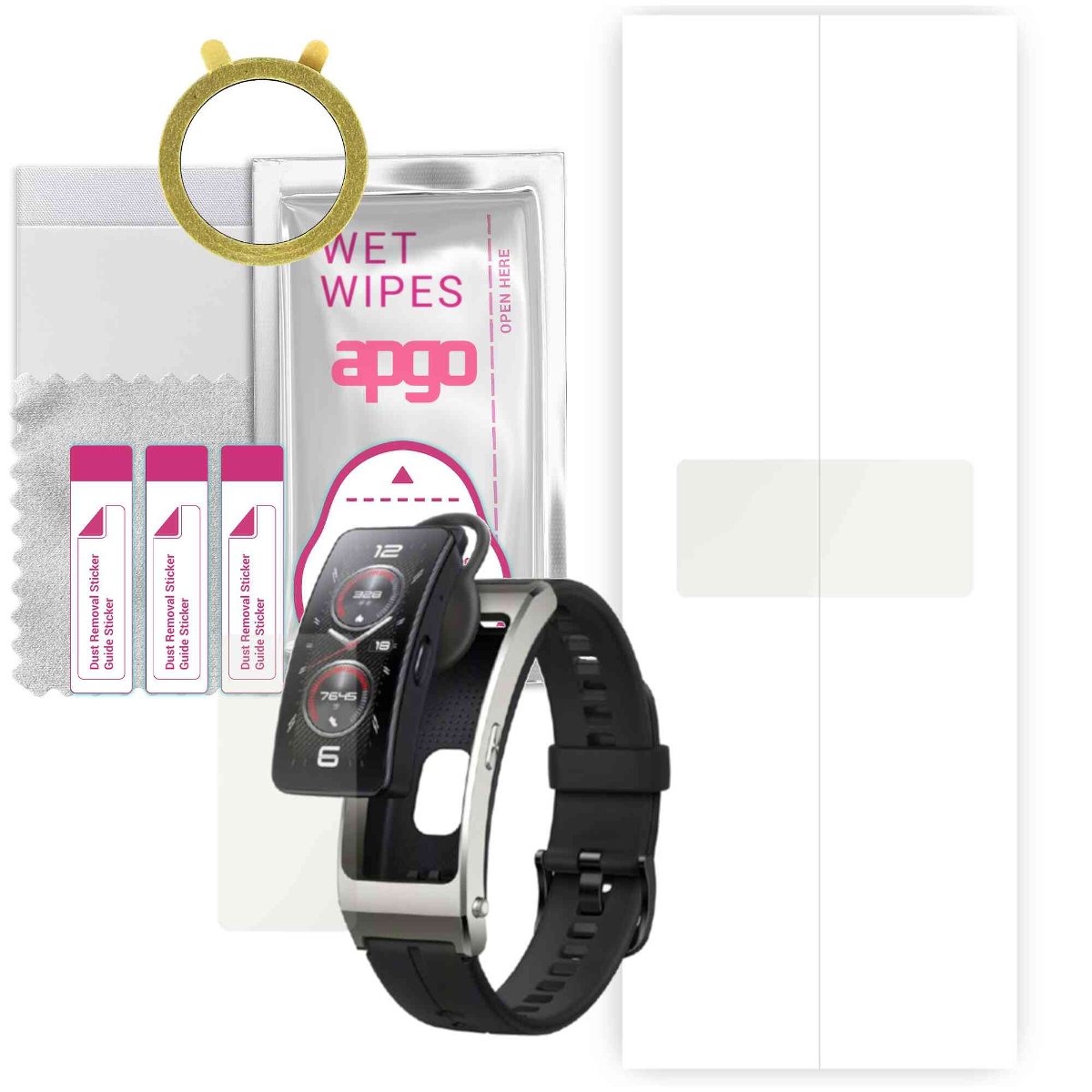 1x Folia hydrożelowa MATOWA do Huawei TalkBand B7 - apgo Smartwatch Hydrogel MATTE Protection Ochrona na ekran smartwatcha