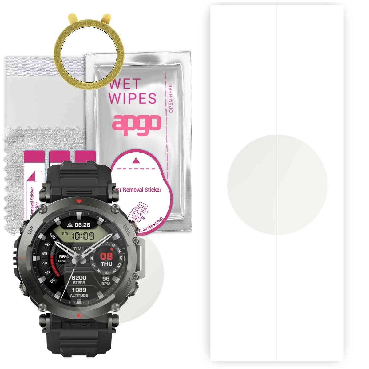 1x Folia hydrożelowa MATOWA do Amazfit T-Rex Ultra - apgo Smartwatch Hydrogel MATTE Protection Ochrona na ekran smartwatcha