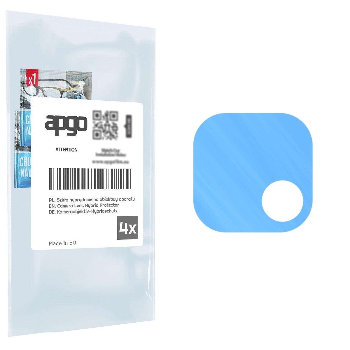 4x Szkło hybrydowe na aparat obiektyw kamerę 9H do ZTE Blade V2020 Vita - apgo hybrid Camera Lens Protector