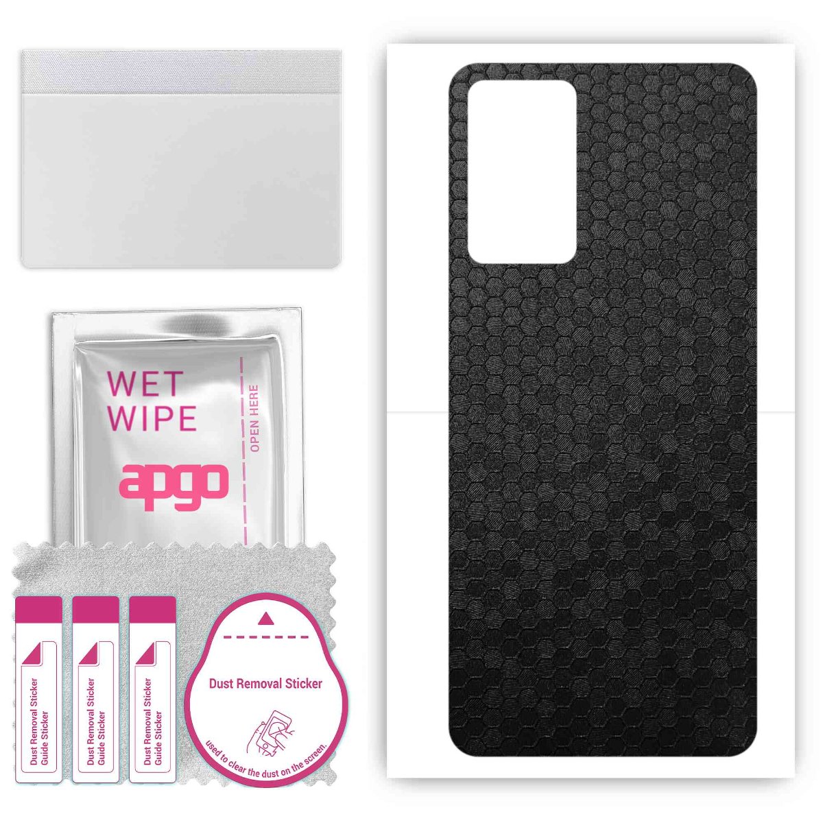 Folia naklejka skórka strukturalna na TYŁ do Infinix Zero X Pro -  Plaster Miodu Czarny - apgo SKINS