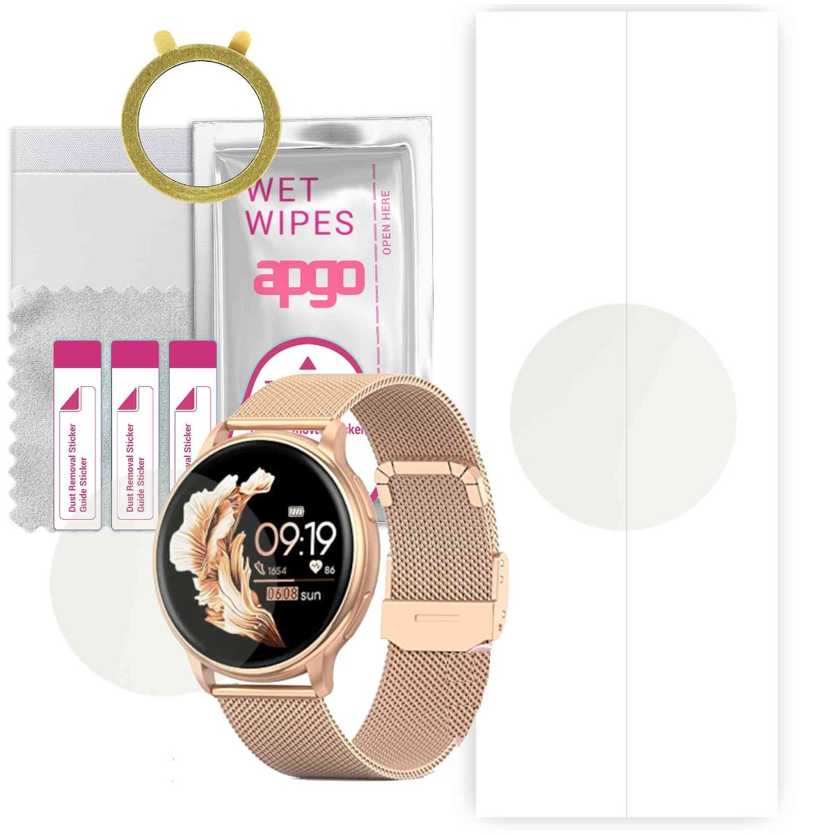 1x Folia hydrożelowa MATOWA do Nemheng N33 - apgo Smartwatch Hydrogel MATTE Protection Ochrona na ekran smartwatcha