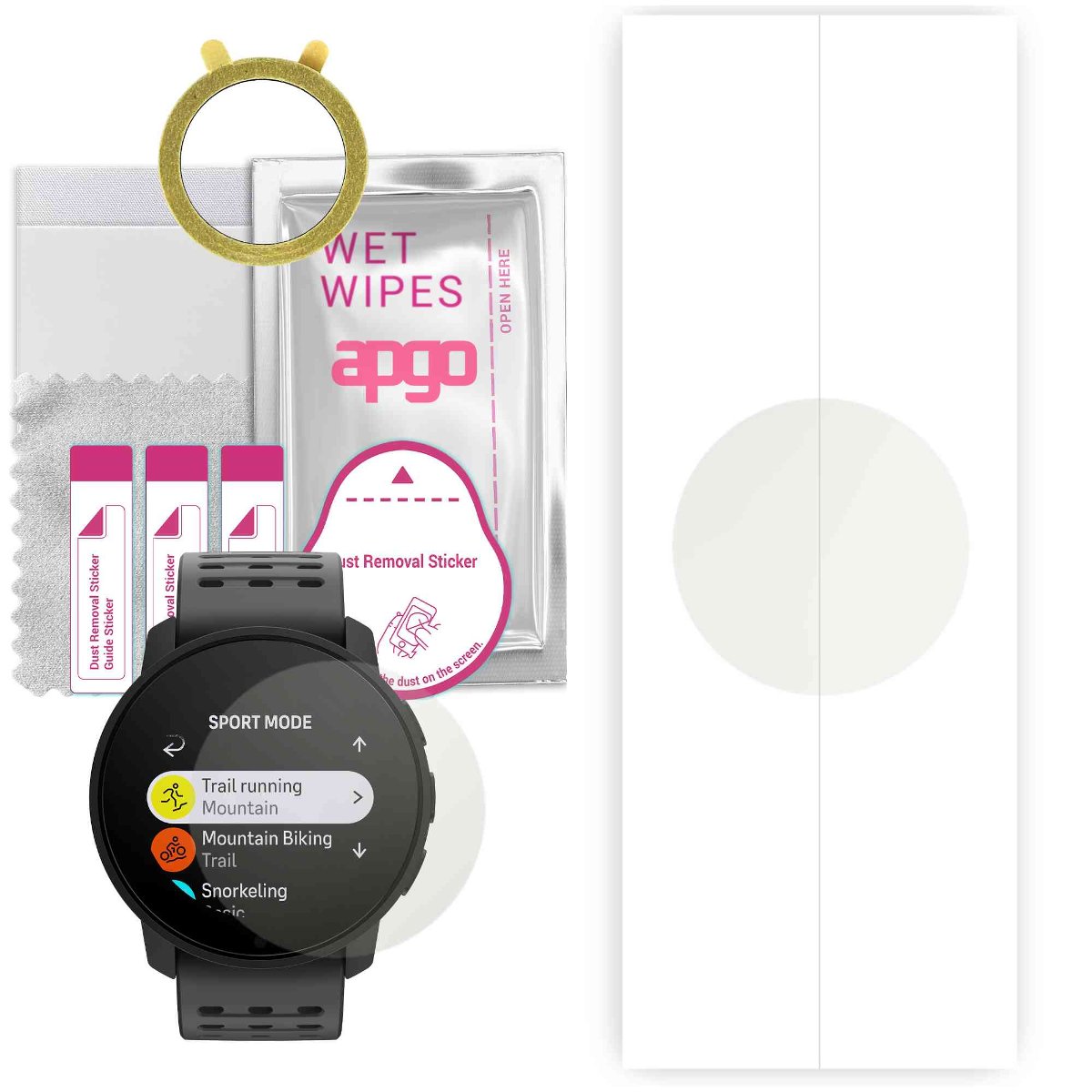 1x Folia hydrożelowa MATOWA do Suunto 9 Peak Pro - apgo Smartwatch Hydrogel MATTE Protection Ochrona na ekran smartwatcha