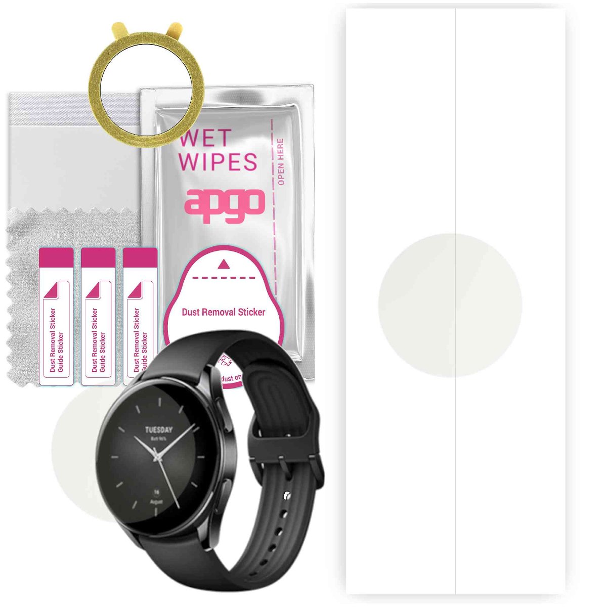 1x Folia hydrożelowa MATOWA do Xiaomi Watch S2 (46 mm) - apgo Smartwatch Hydrogel MATTE Protection Ochrona na ekran smartwatcha