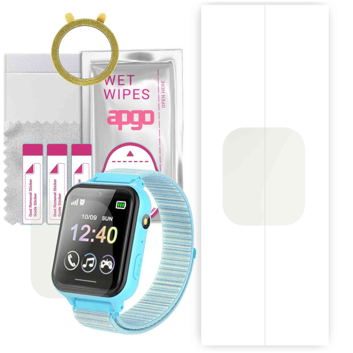 1x Folia hydrożelowa MATOWA do Pthtechus S1901  - apgo Smartwatch Hydrogel MATTE Protection Ochrona na ekran smartwatcha