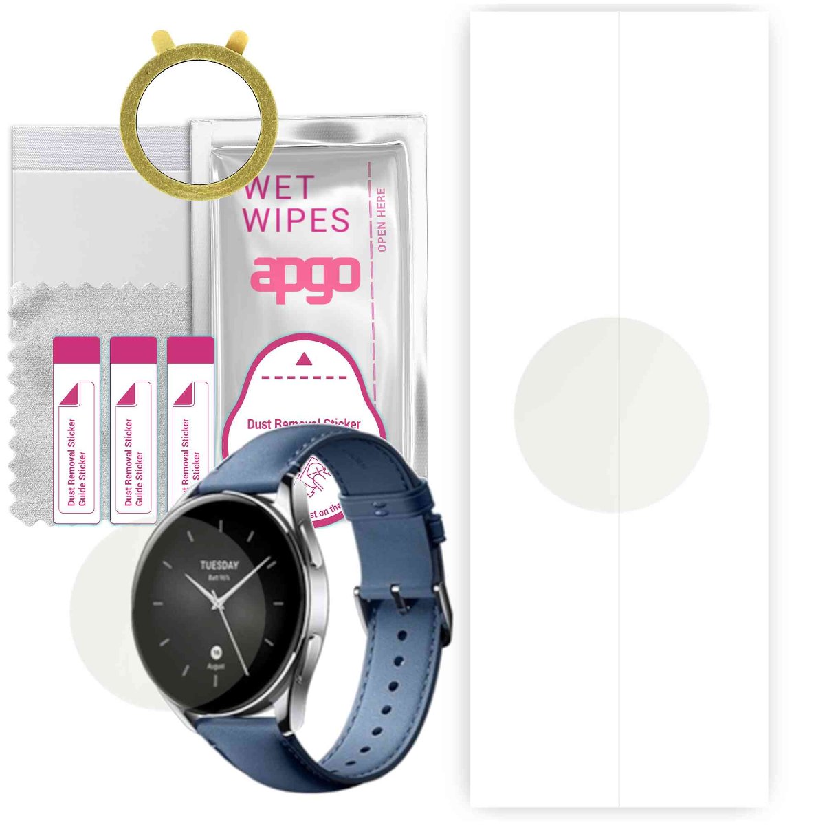 1x Folia hydrożelowa MATOWA do Xiaomi Watch S2 (42 mm) - apgo Smartwatch Hydrogel MATTE Protection Ochrona na ekran smartwatcha