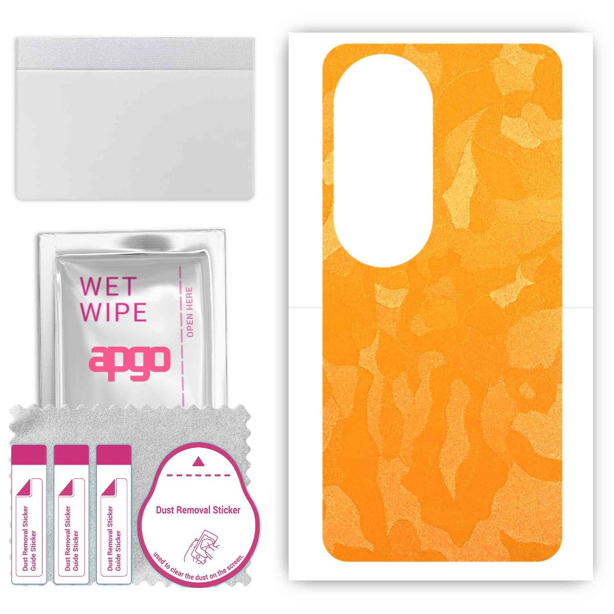 Folia naklejka skórka strukturalna na TYŁ do Oppo Reno 10 Pro+  -  Moro | Camo Żółty - apgo SKINS