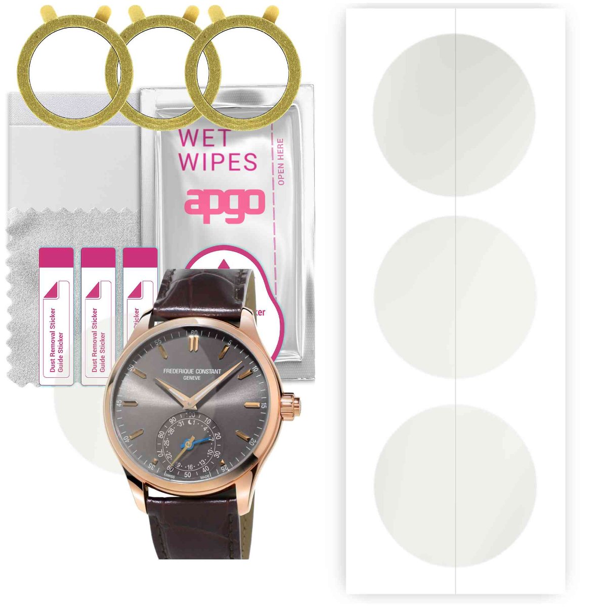 3x Folia hydrożelowa MATOWA do Frederique Constant Vitality Ladies Hybrid Smartwatch - apgo Smartwatch Hydrogel MATTE Protection Ochrona na ekran...