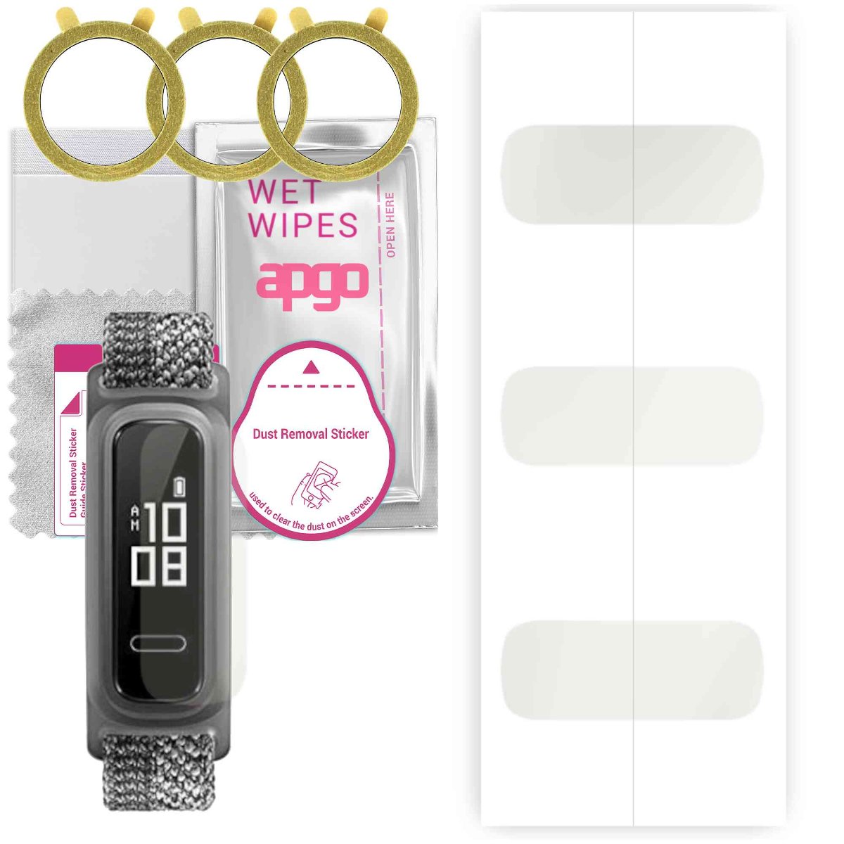 3x Folia hydrożelowa MATOWA do Huawei Band 4e - apgo Smartwatch Hydrogel MATTE Protection Ochrona na ekran smartwatcha