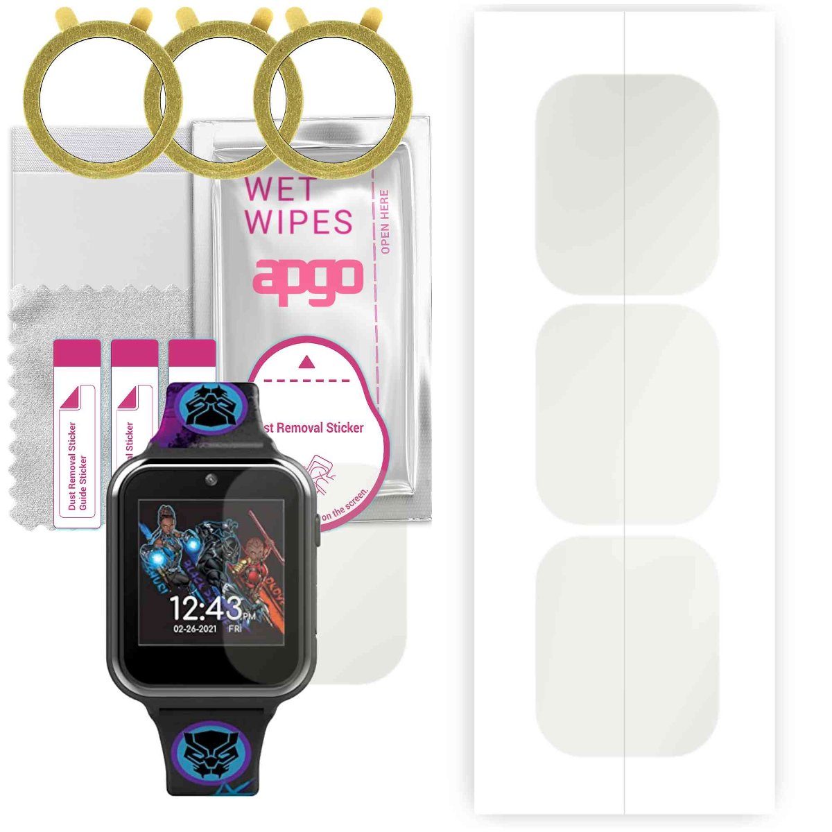 3x Folia hydrożelowa MATOWA do Accutime AVG4608AZ - apgo Smartwatch Hydrogel MATTE Protection Ochrona na ekran smartwatcha