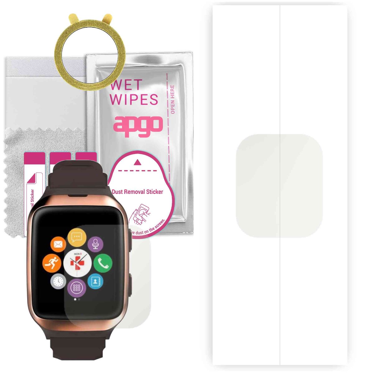 1x Folia hydrożelowa MATOWA do MyKronoz ZeSplash 2 - apgo Smartwatch Hydrogel MATTE Protection Ochrona na ekran smartwatcha